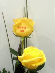 Get Well Wishes Printed On Flowers